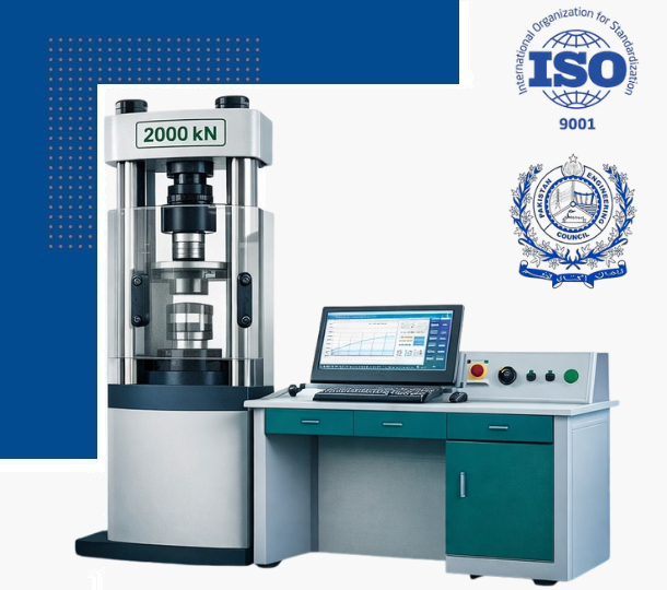 Pak Standards proudly offers Modern Digital Compressive Strength Testing Machine (2000kN Capacity) in our fully equipped laboratory.