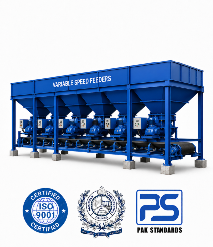Industrial Variable Speed Feeders for asphalt and concrete batching plants by Pak Standards Centre Material Testing Lab & Equipment Supplier